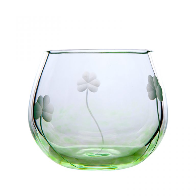 Irish Shamrock T.Light Votive The Irish Hand Made Glass Company