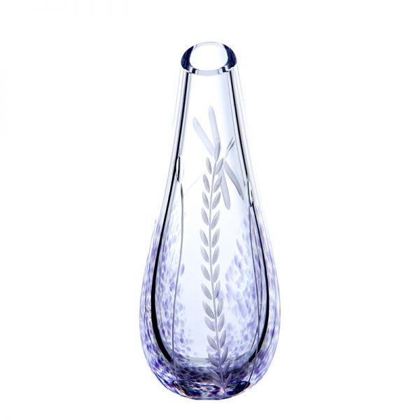 Wild Heather Bud Vase - Crystal 100% Hand Cut - The Irish Handmade Glass Company