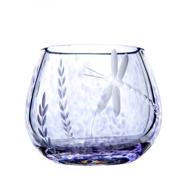 Wild Heather Candle Votive - Wild Heather Bud Vase - Crystal 100% Hand Cut - The Irish Handmade Glass Company