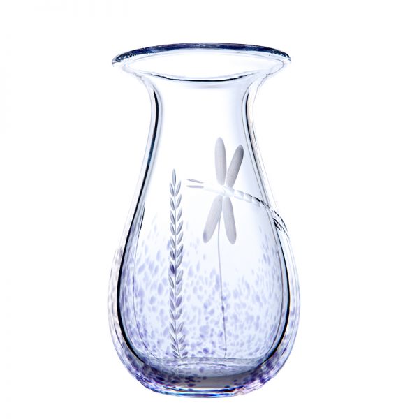 Wild Heather Large Vase - Crystal 100% Hand Cut - The Irish Handmade Glass Company