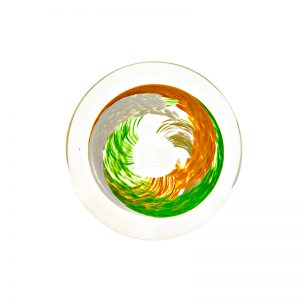 Irish Flag Handcooler - Crystal 100% Hand Cut - The Irish Handmade Glass Company